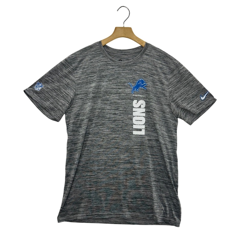 Nike Detroit Lions NFL Dri-FIT "The Nike Tee" T-Shirt Men's Large Gray